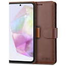 Wallet compatibila cu Samsung Galaxy A35 5G Brown
