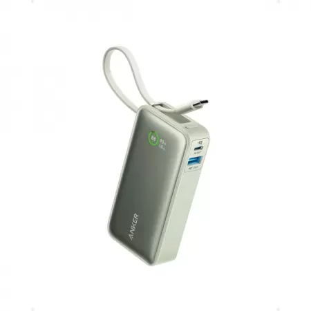 Acumulator Extern Anker Nano 545 10000mAh 30W USB-C USB-A Cablu USB-C Incorporat Verde