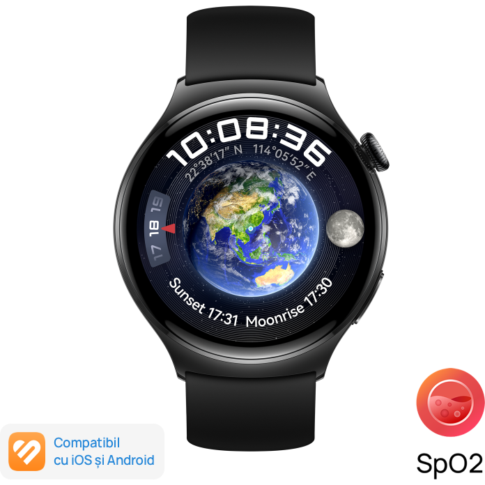 Smartwatch Watch 4 LTE Archi-L19F Curea Fluoroelastomer   Black  55020AMN