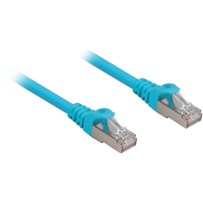 Patchcord S/FTP Cat 6A 0.25m Blue
