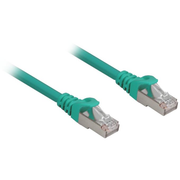 Cablu Retea S/FTP Cat 6A 0.5m Green