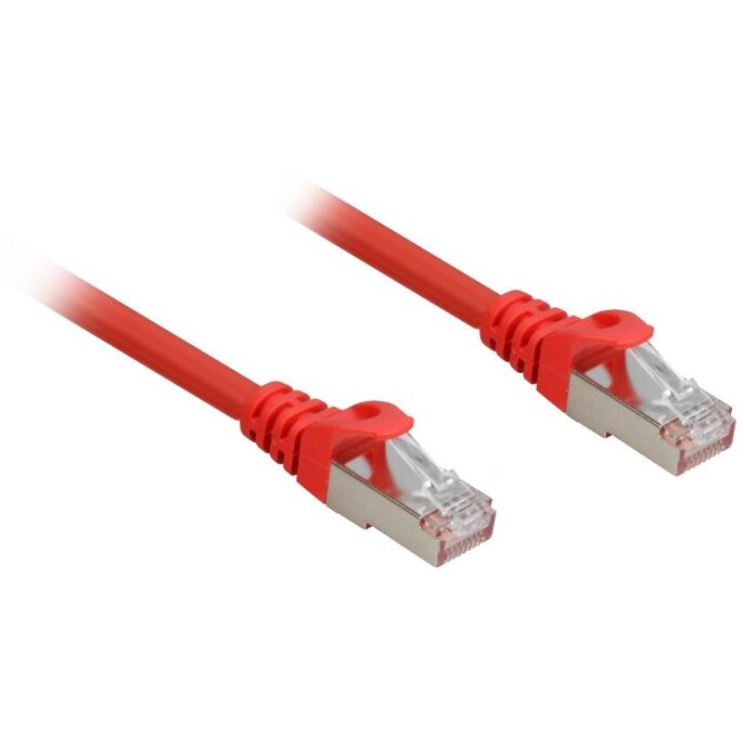 Cablu Retea S/FTP Cat 6A 1m Red
