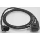 IEC cable - black - 3 meters - plug angled