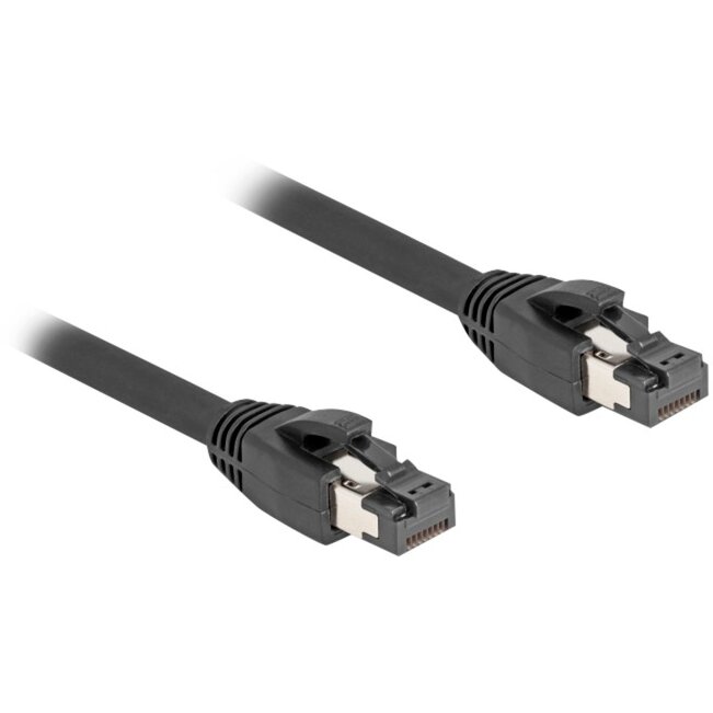 Cablu de retea RJ45 Cat. 8.1 S/FTP LSOH GHMT 15m Negru, Delock 80238 - imagine 2