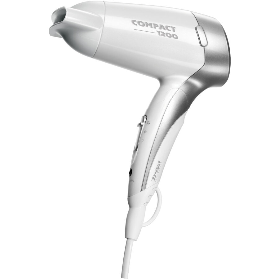 Uscător De Par Trisa De Călătorie Compact 1200W 2 Setări De Temperatura Alb