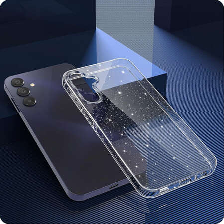 Husa TECH-PROTECT Flexair Glitter Transparenta pentru Samsung Galaxy A25 A256