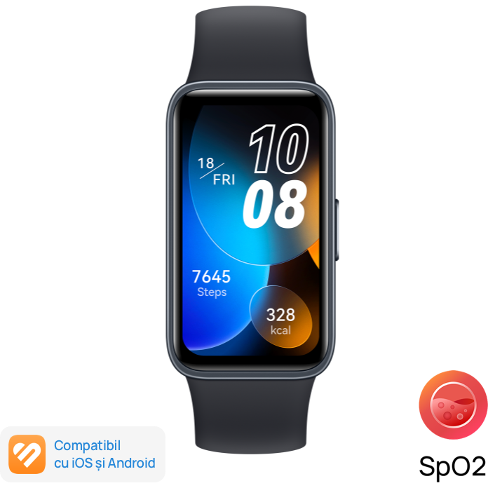 Bratara Fitness Band 8 Ahsoka-B19  Curea TPU Midnight Black 55020AMP