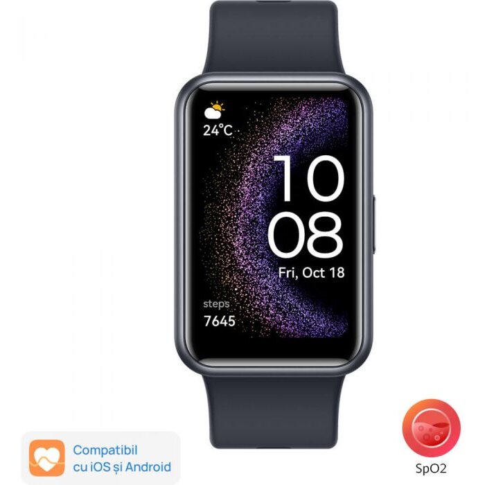 Smartwatch Watch Fit Se Stia-b39 Curea Silicon Starry Black 55020beg