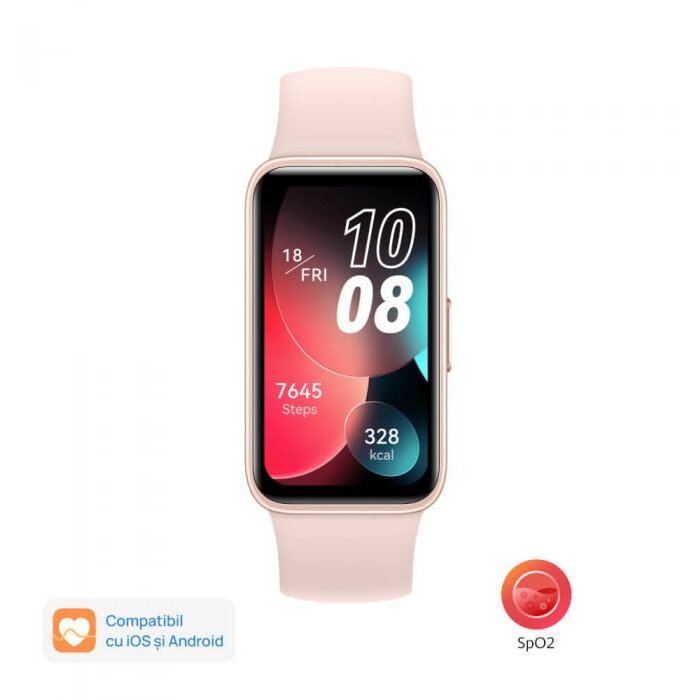 Bratara Fitness Band 8 Ahsoka-B19  Curea Silicon Sakura Pink  55020ANQ