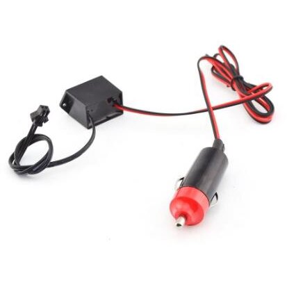 Invertor El Wire DC 12V Auto 0-3M cu Adaptor Bricheta Negru