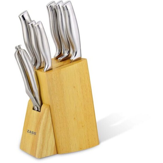 Set Cuțite + Ustensile De Bucătărie Zass Gourmet ZG-KS 06 Argintiu