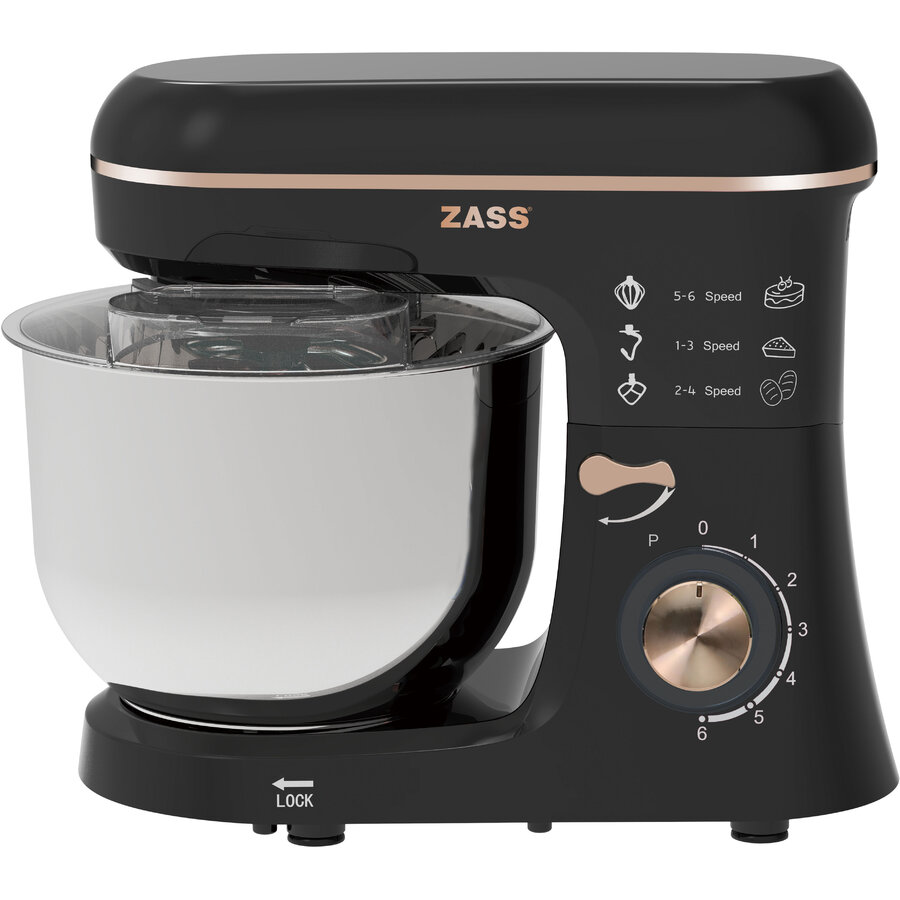 Mixer Planetar Cu Bol Zass Rose Gold ZPSM 20 1400W Negru