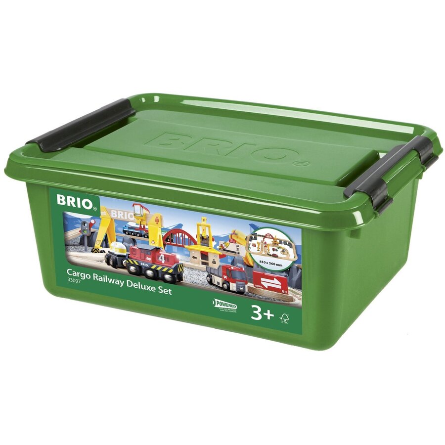 Set De Joaca Cargo Railway Deluxe Set 33097 Din Lemn