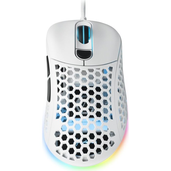 Mouse Gaming cu Fir Light² 200 USB Maxim 16000DPI Iluminare RGB Alb