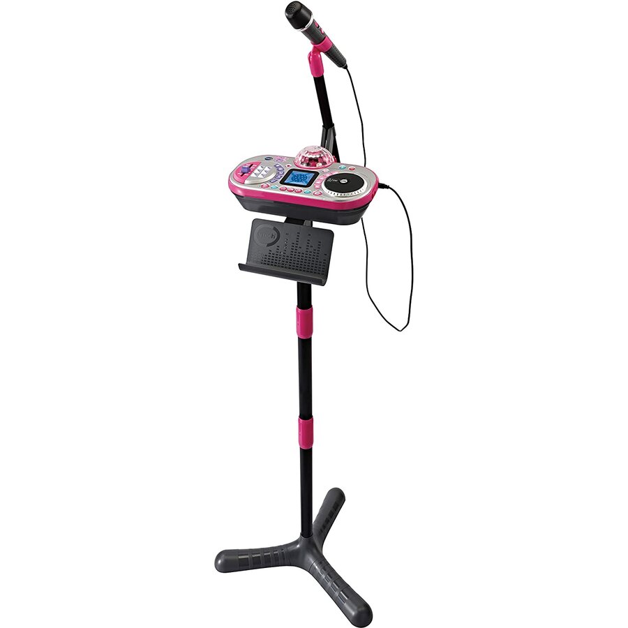 Microfon Vtech Kidi Super Star DJ Studio Plastic Sunet Iluminat 6-12ani Limba Germană Violet/Roz