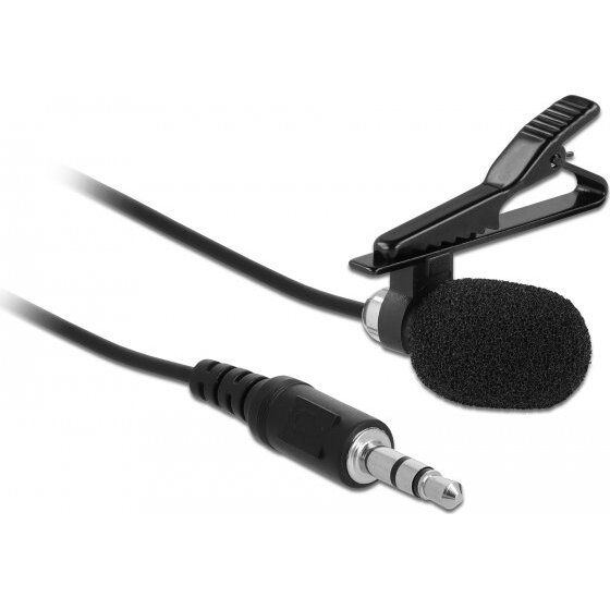 Microfon Ties Micro Clip Negru