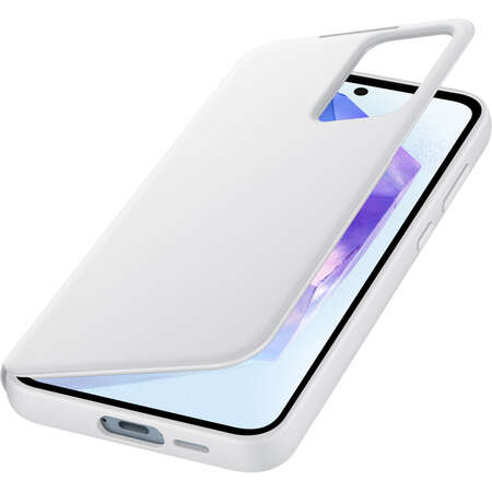 Husa Samsung Smart View Wallet Case White pentru Galaxy A55