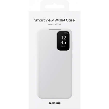 Husa Samsung Smart View Wallet Case White pentru Galaxy A35