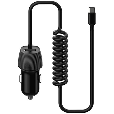 INCARCATOR AUTO CABLU SPIRALAT 3.4A TYPE C