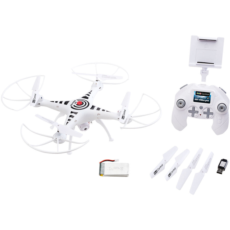Drona Quadcopter Go Video Pro 1800mah 12 Ani+ Alb
