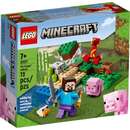 21177 Minecraft The Creeper's Ambush Construction Toy (Steve, Pig and Chick Figures Toy Set, Kids Toys 7+ with Minifigures)