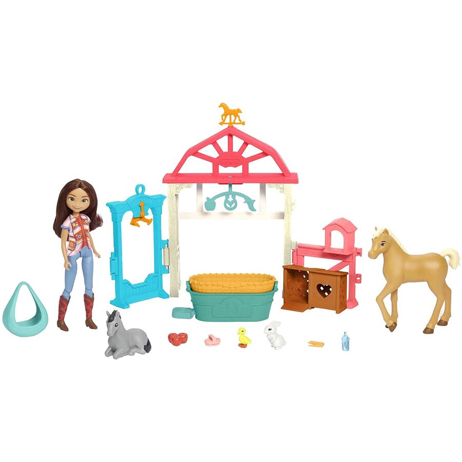 Jucarie Spirit Luckys Baby Animal Care Station With Pony & Foal Doll