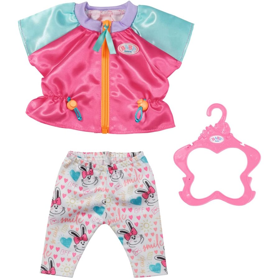 ZAPF Creation BABY born® leisure suit pink 43cm, doll accessories (jacket and pants, including cloth