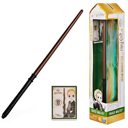 Spin Master Wizarding World Harry Potter Draco Malfoy Spellbinding Wand Role Play (Brown/Black with 