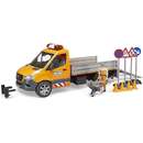 MB Sprinter municipal with light & sound module, model vehicle (orange, including driver and accessories)