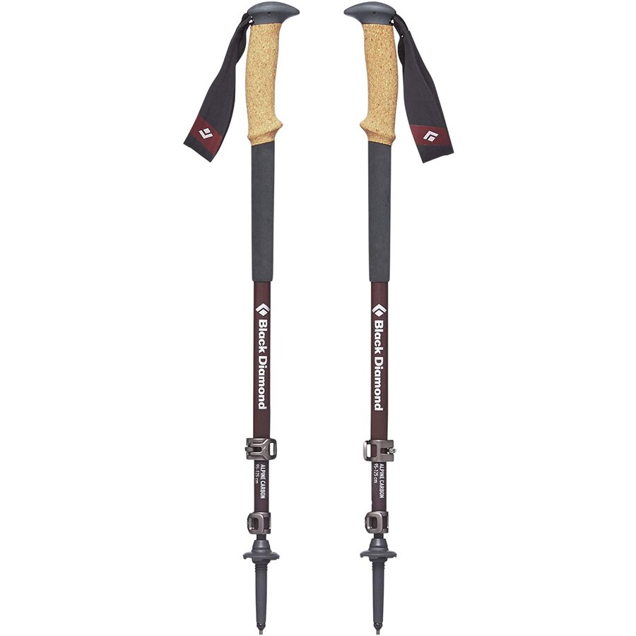 Black Diamond trekking poles Alpine Carbon Cork (women), fitness equipment (brown/grey, 1 pair, 95-1