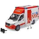 MB Sprinter ambulance with driver, model vehicle (red/white)