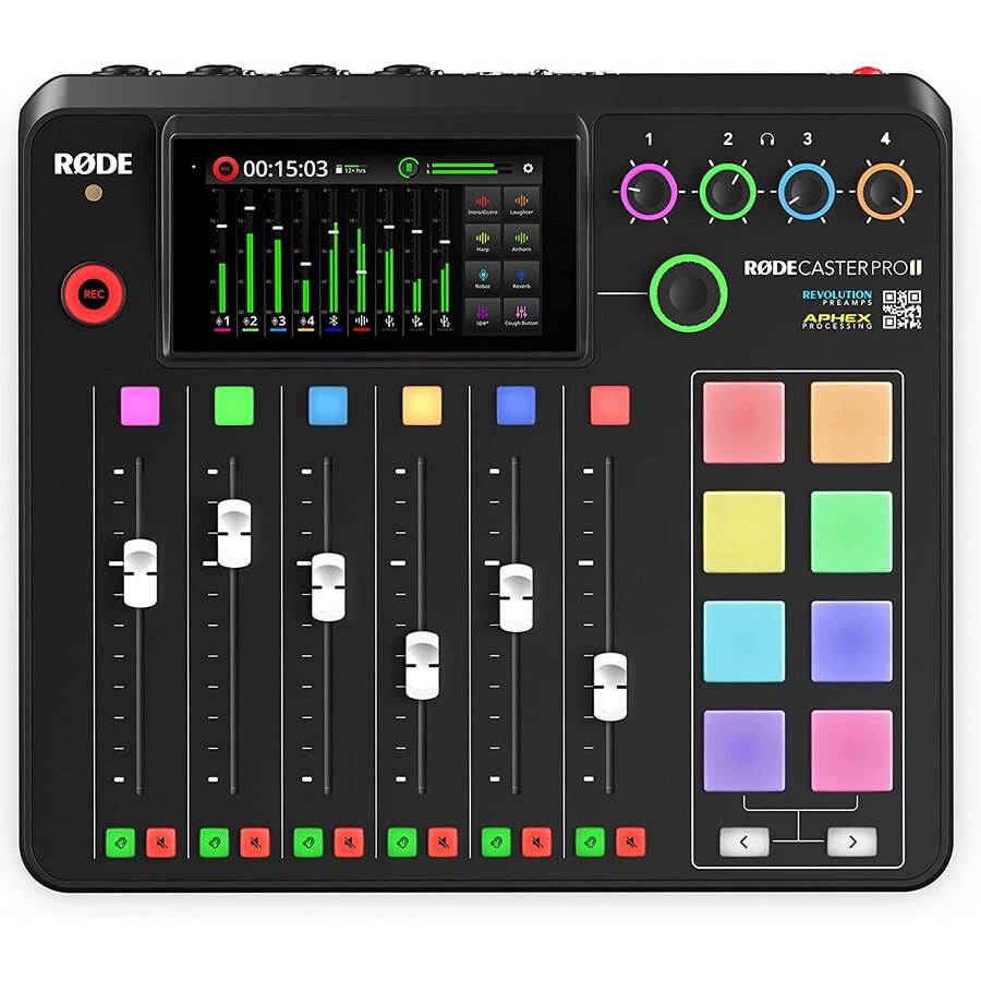Microfon Microphones Rodecaster Pro II, mixer (black, USB-C, jack, XLR)