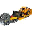 Volvo Truck FH-16 with trailer and wheel loader, toy vehicle (orange/grey, with light and sound)