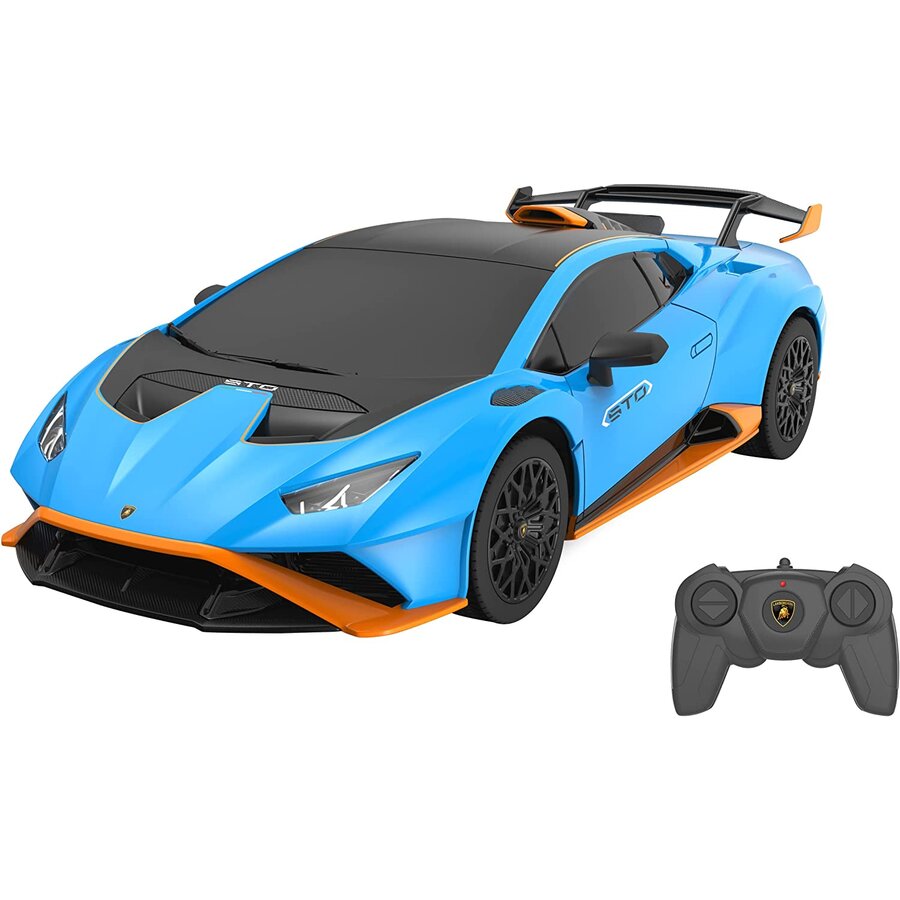 Jucarie Lamborghini Huracan STO, RC (light blue/orange, 1:24)