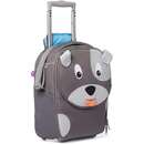 childrens suitcase Hugo dog, trolley (grey)