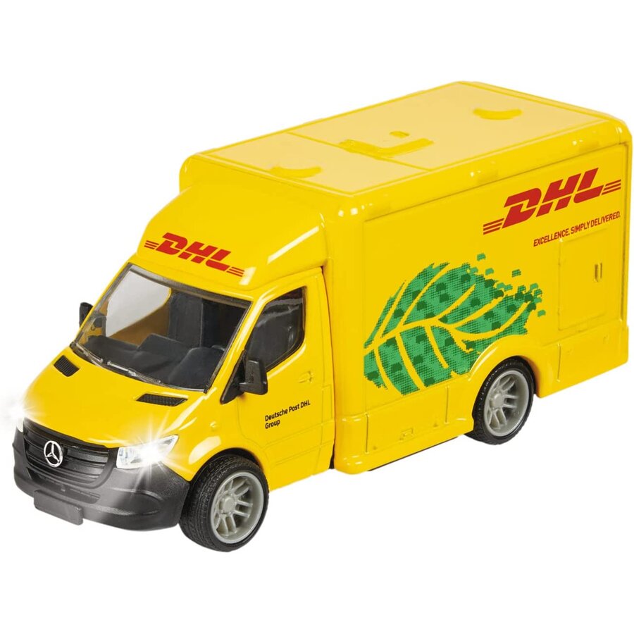 Jucarie Mercedes-Benz Sprinter DHL, toy vehicle (yellow, with light and sound)