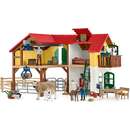 Farm World Farmhouse with stable and animals, play figure