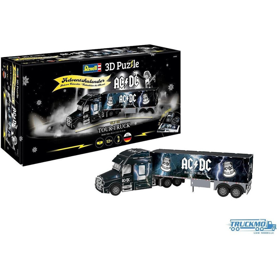 Jucarie 3D Puzzle Advent Calendar AC/DC Tour Truck (black/multicolored)