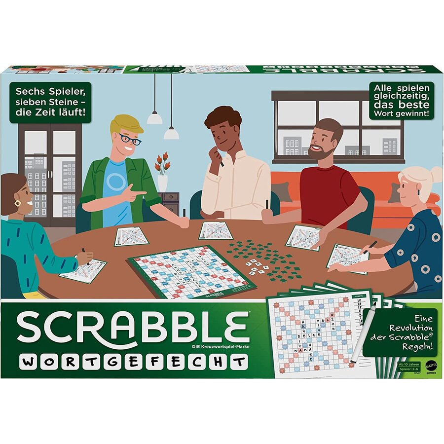 Mattel Games Scrabble Word Battle Board Game