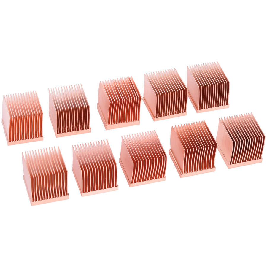 GPU RAM Copper Heatsinks 14x14mm, heatsink (copper, 10 pieces)