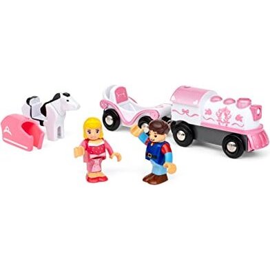 Jucarie Disney Princess Sleeping Beauty Battery Locomotive Toy Vehicle (includes Princess Carriage, 