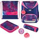 UltraLight Plus Tropical Chill, school bag (pink/blue, incl. 16-piece pencil case, pencil case, sports bag)