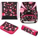 UltraLight Plus Cats & Dots, school bag (pink/brown, incl. 16-piece school case, pencil case, sports bag)