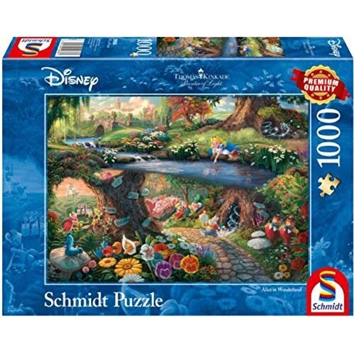 Schmidt Spiele Thomas Kinkade: Painter of Light - Disney - Alice in Wonderland, Jigsaw Puzzle (1000 