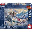 Spiele Thomas Kinkade Studios: Disney - Beauty and the Beast, Magical Winter Evening (Limited Christmas Edition, 1000 pieces)