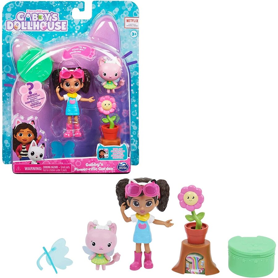 Spin Master Gabby's Dollhouse Garden Set with Kitty Fairy Play Figure