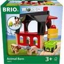 World animal barn with hay wagon, play building
