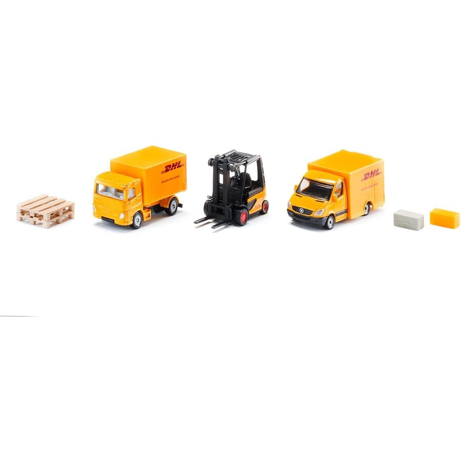 Jucarie SUPER DHL logistics set, model vehicle