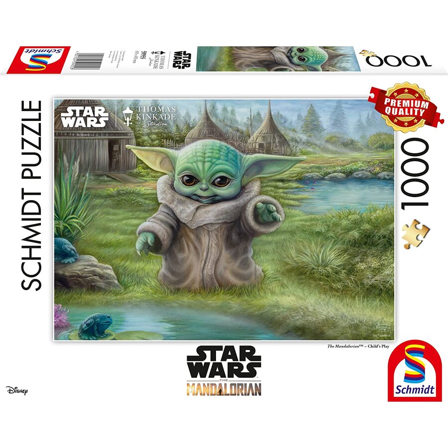 Schmidt Spiele Thomas Kinkade Studios: Star Wars The Mandalorian - Grogu The Child, Jigsaw Puzzle (1