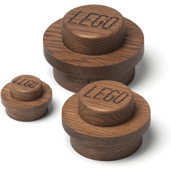 Room Copenhagen LEGO 1x1 wardrobe, set of 3 40160901, wall bracket (oak, dark stained)